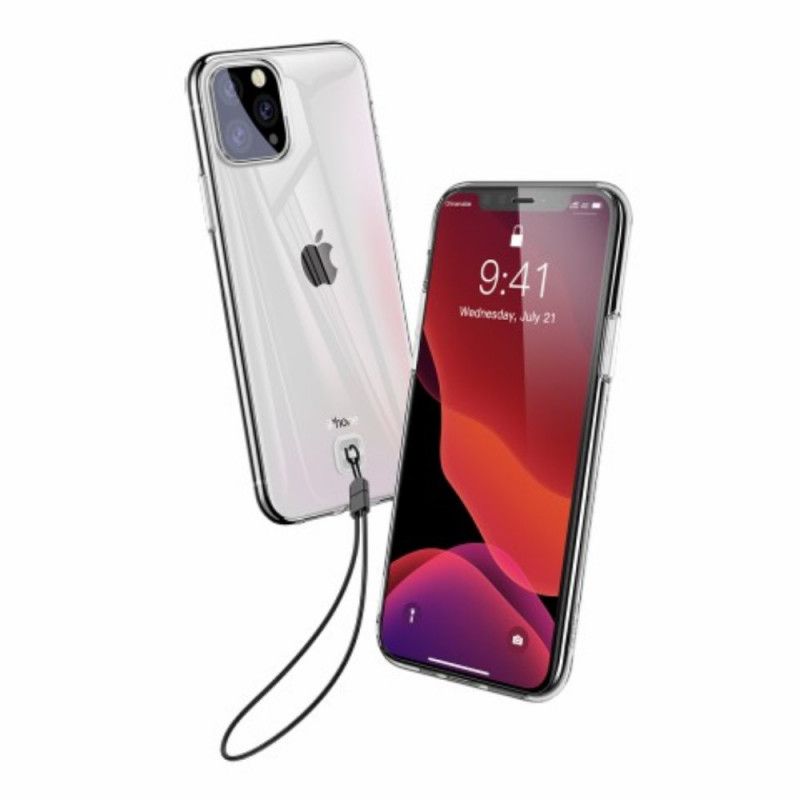 Cover iPhone 11 Pro Max Sort Gennemsigtig Baseus Med Rem