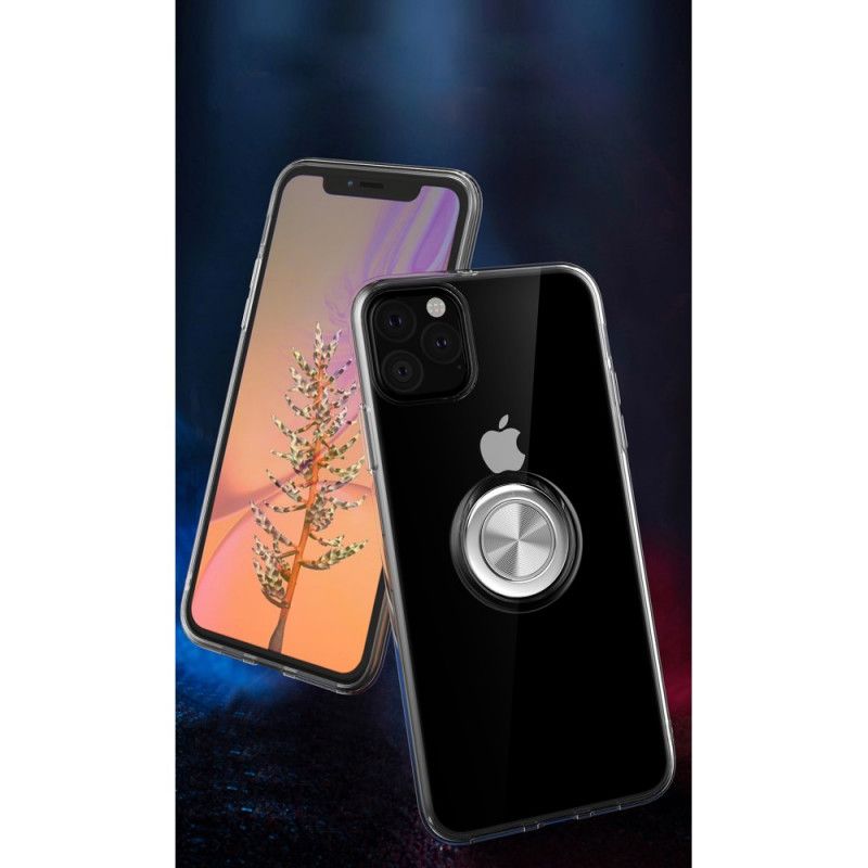 Cover iPhone 11 Pro Max Sort Gennemsigtig Med Støttering