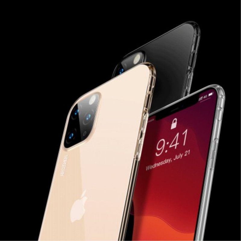 Cover iPhone 11 Pro Max Sort Gennemsigtig Silikone Plus