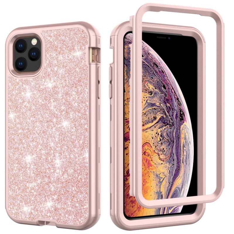 Cover iPhone 11 Pro Max Sort Hybrid Glitter