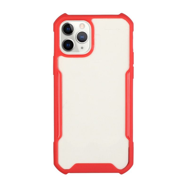 Cover iPhone 11 Pro Max Sort Hybrid Med Farvede Kanter Beskyttelse