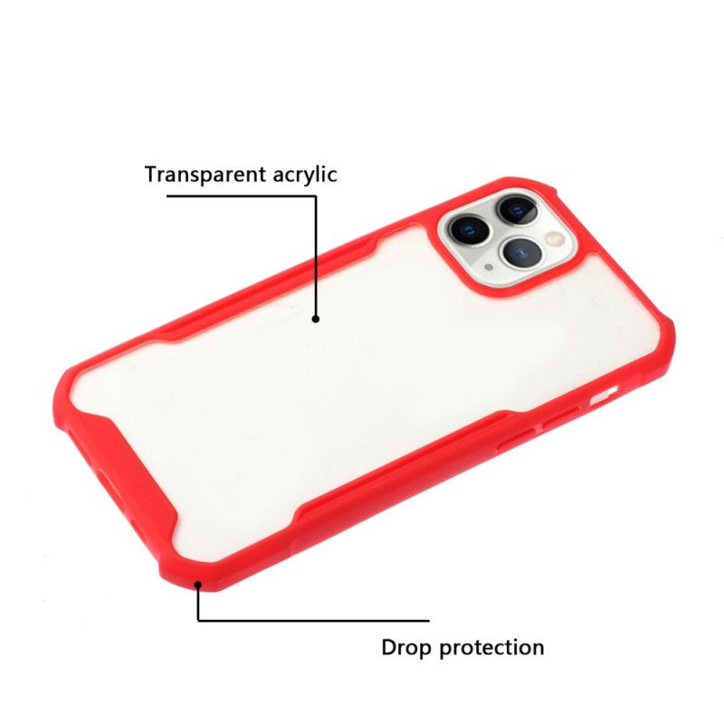 Cover iPhone 11 Pro Max Sort Hybrid Med Farvede Kanter Beskyttelse