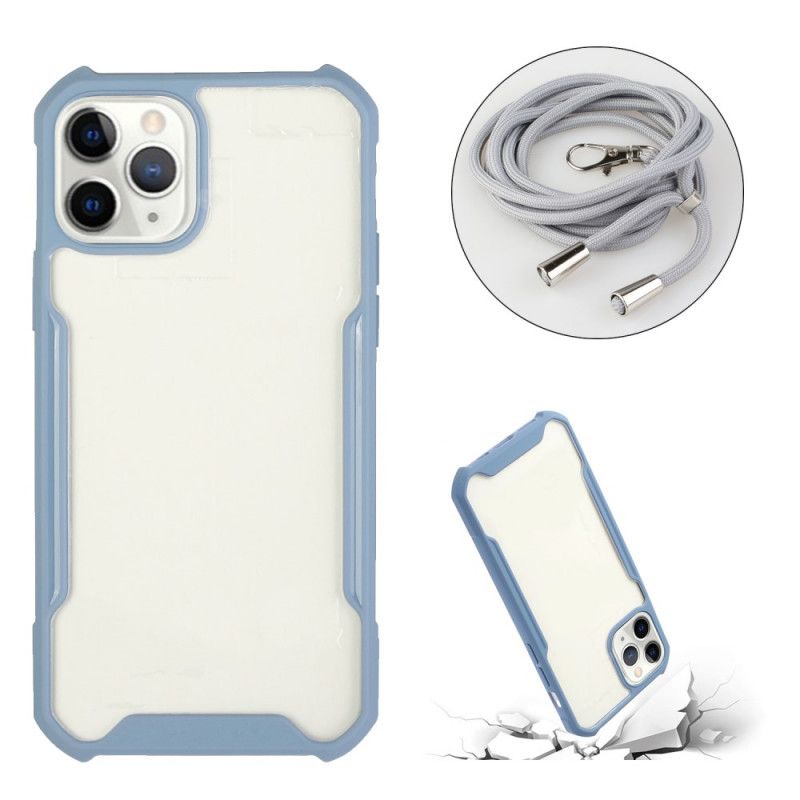 Cover iPhone 11 Pro Max Sort Hybrid Med Farvet Ledning Original