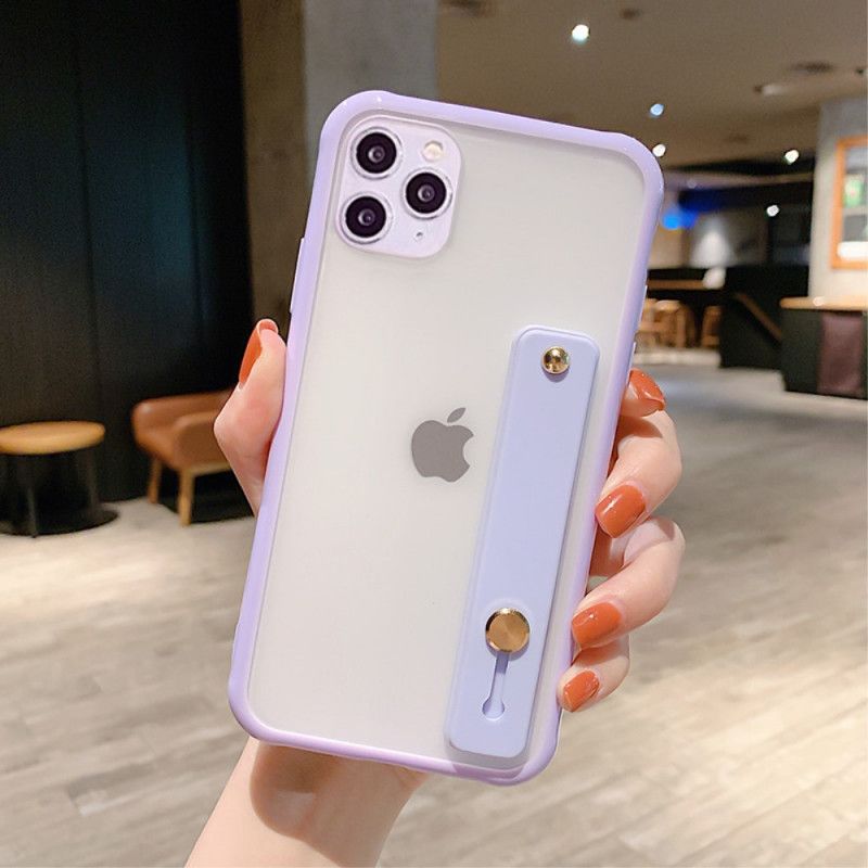 Cover iPhone 11 Pro Max Sort Hybrid Med Støttebælte Beskyttelse