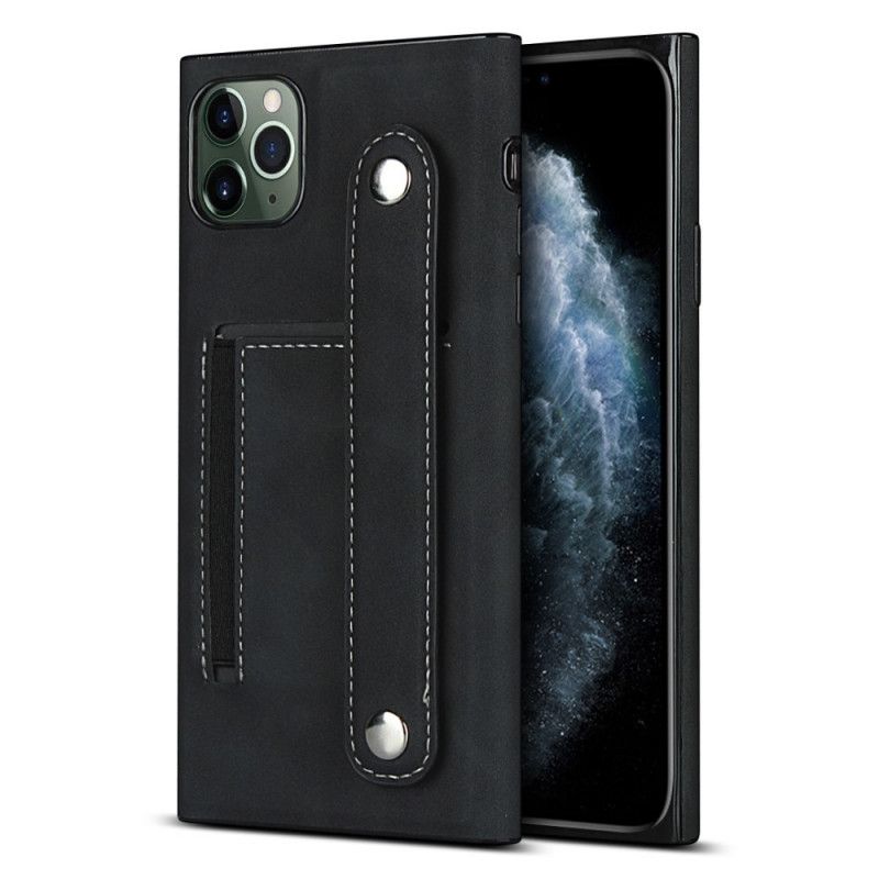 Cover iPhone 11 Pro Max Sort Kortholder Og Rem