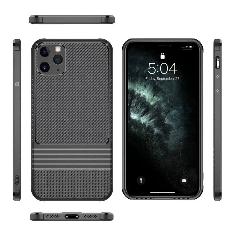 Cover iPhone 11 Pro Max Sort Leeu Kulfiber Beskyttelse