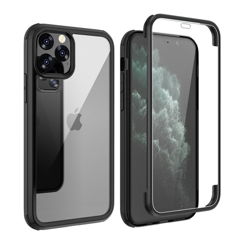 Cover iPhone 11 Pro Max Sort Mobilcover Hærdet Glas Foran Og Bag