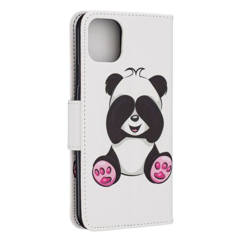 Flip Cover Læder for iPhone 11 Pro Max Sjov Panda