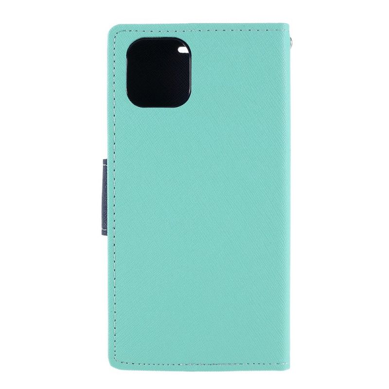 Flip Cover Læder for iPhone 11 Pro Max Sort Tofarvet Kviksølv