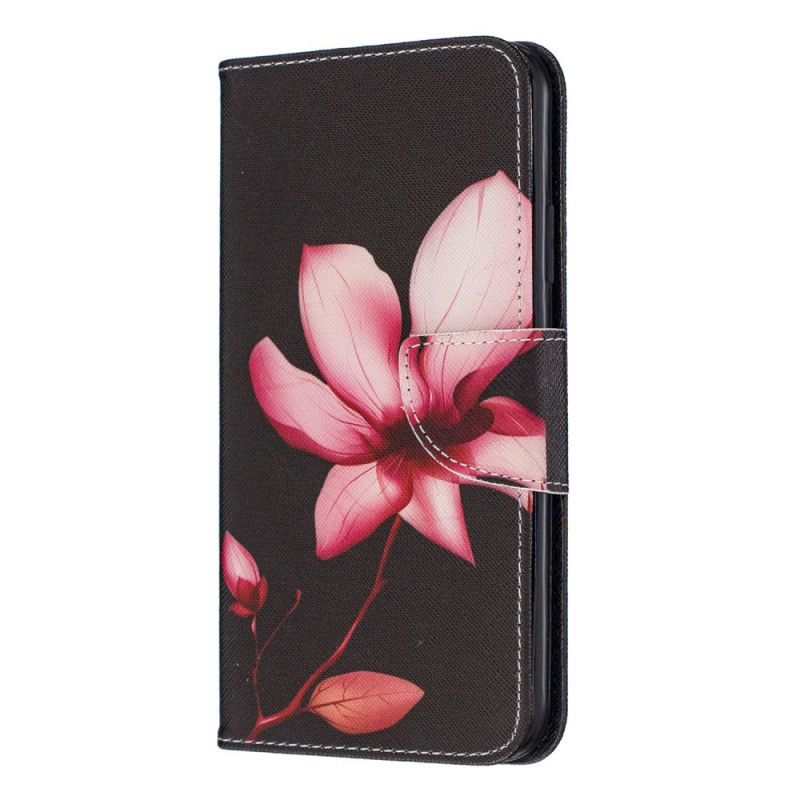 Flip Cover Læder iPhone 11 Pro Max Lyserød Blomst