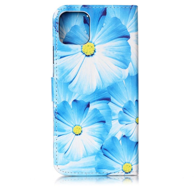 Flip Cover Læder iPhone 11 Pro Max Sort Blomsteropdagelse