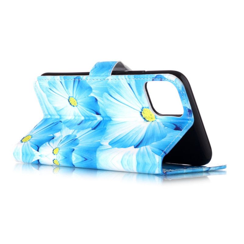 Flip Cover Læder iPhone 11 Pro Max Sort Blomsteropdagelse