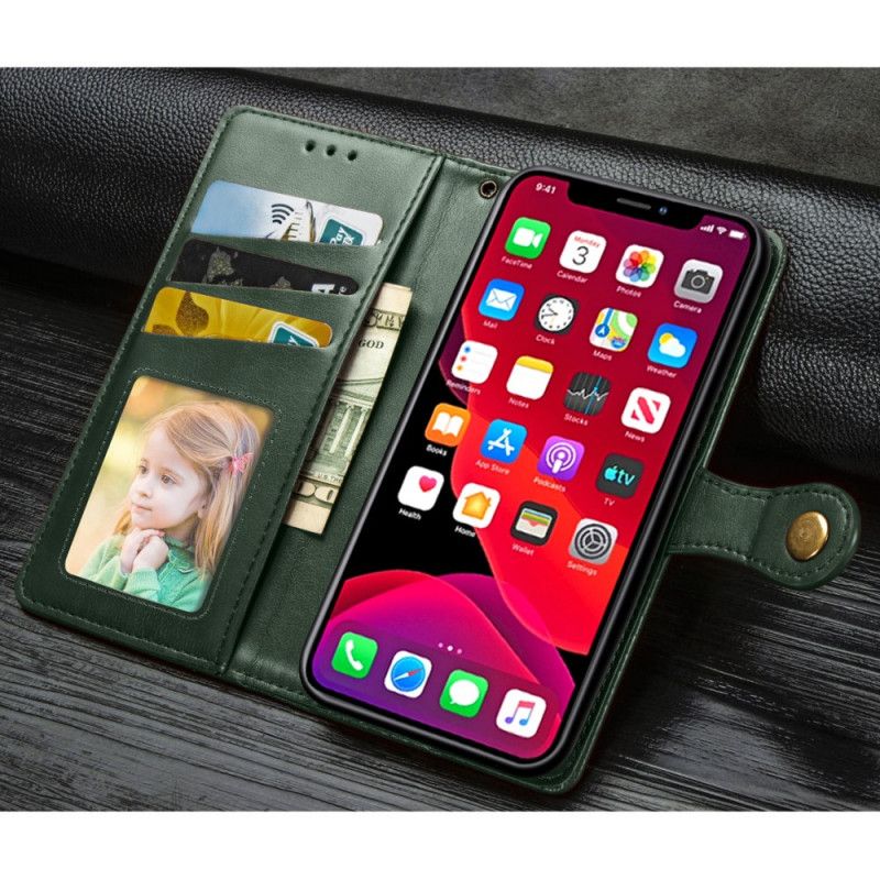 Flip Cover Læder iPhone 11 Pro Max Sort Premium Design