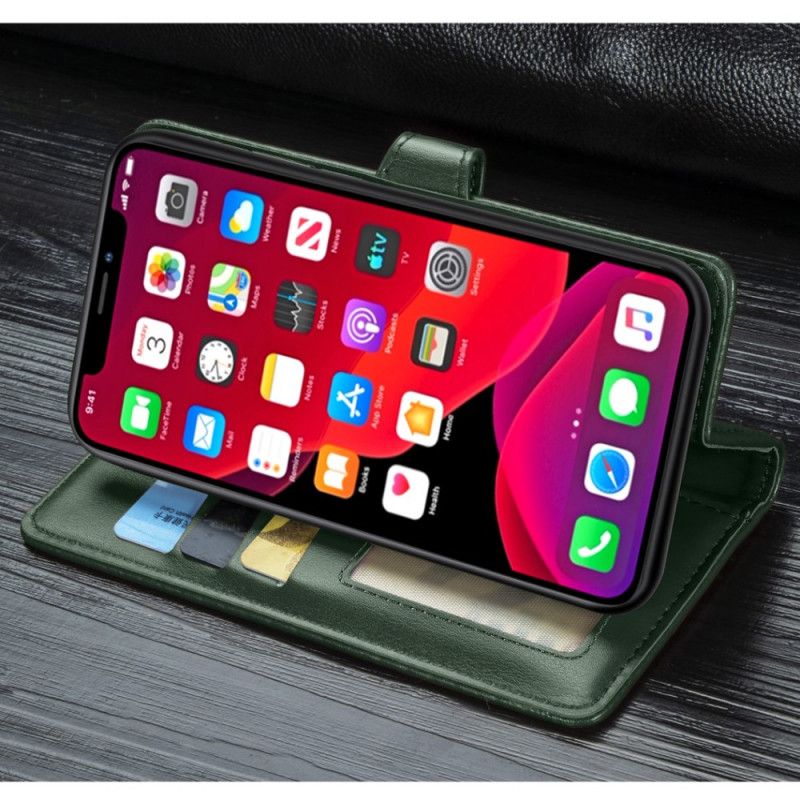 Flip Cover Læder iPhone 11 Pro Max Sort Premium Design