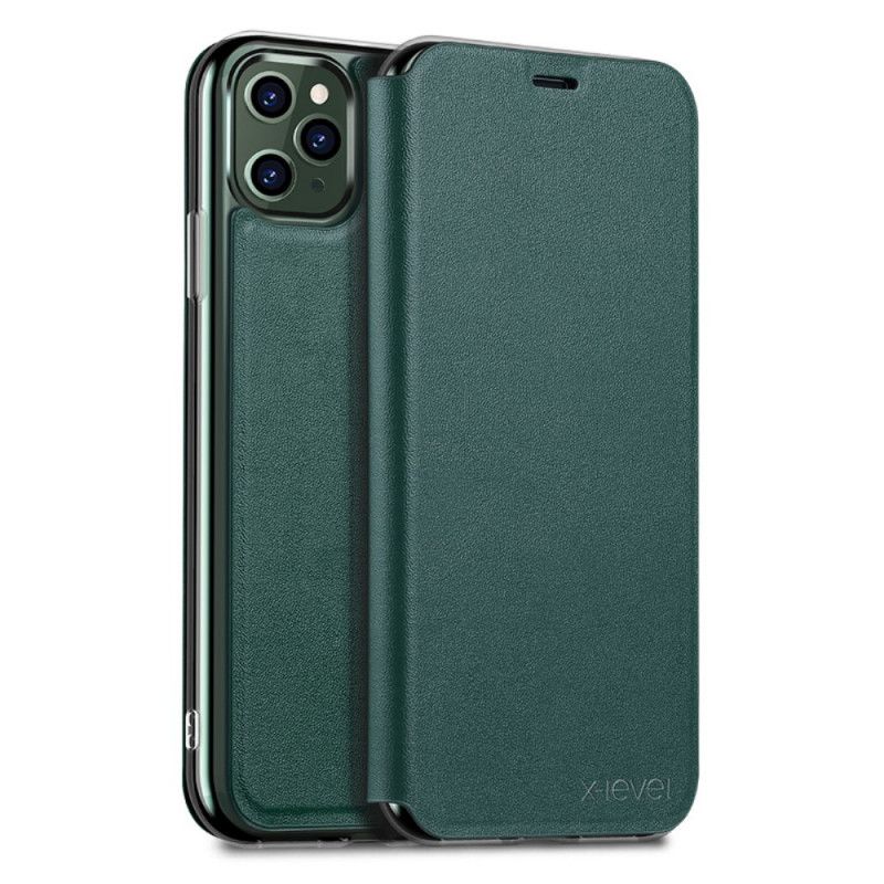 Læder Cover iPhone 11 Pro Max Sort Mobilcover Shandoo-Serien X-Niveau