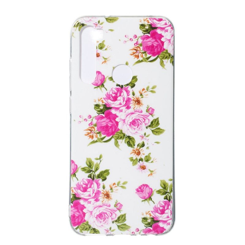 Cover for Xiaomi Redmi Note 8 Fluorescerende Frihedsblomster