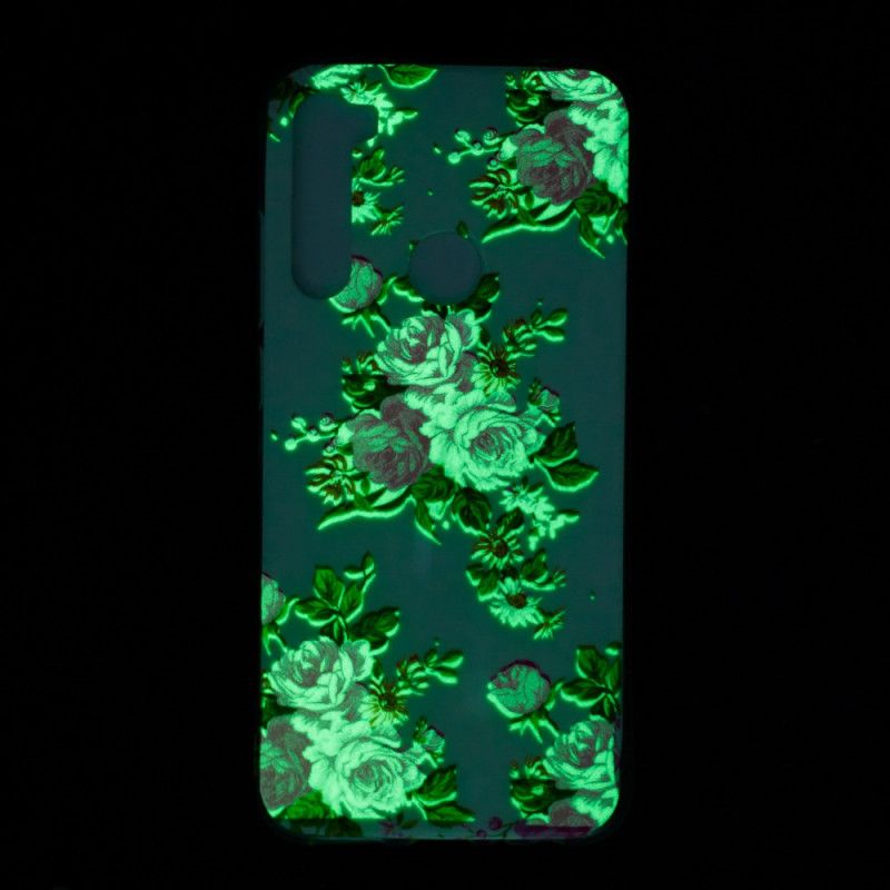 Cover for Xiaomi Redmi Note 8 Fluorescerende Frihedsblomster