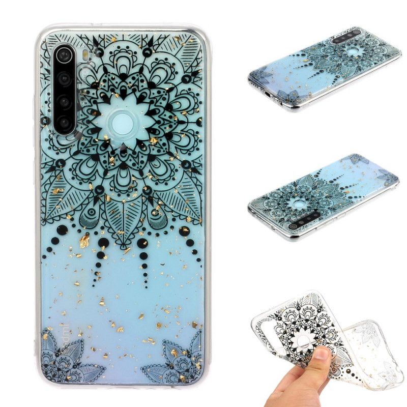 Cover for Xiaomi Redmi Note 8 Gennemsigtig Grå Mandala