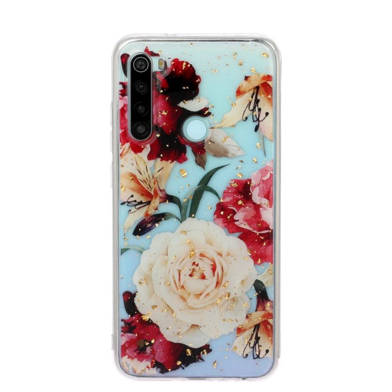 Cover for Xiaomi Redmi Note 8 Gennemsigtige Smukke Buketter