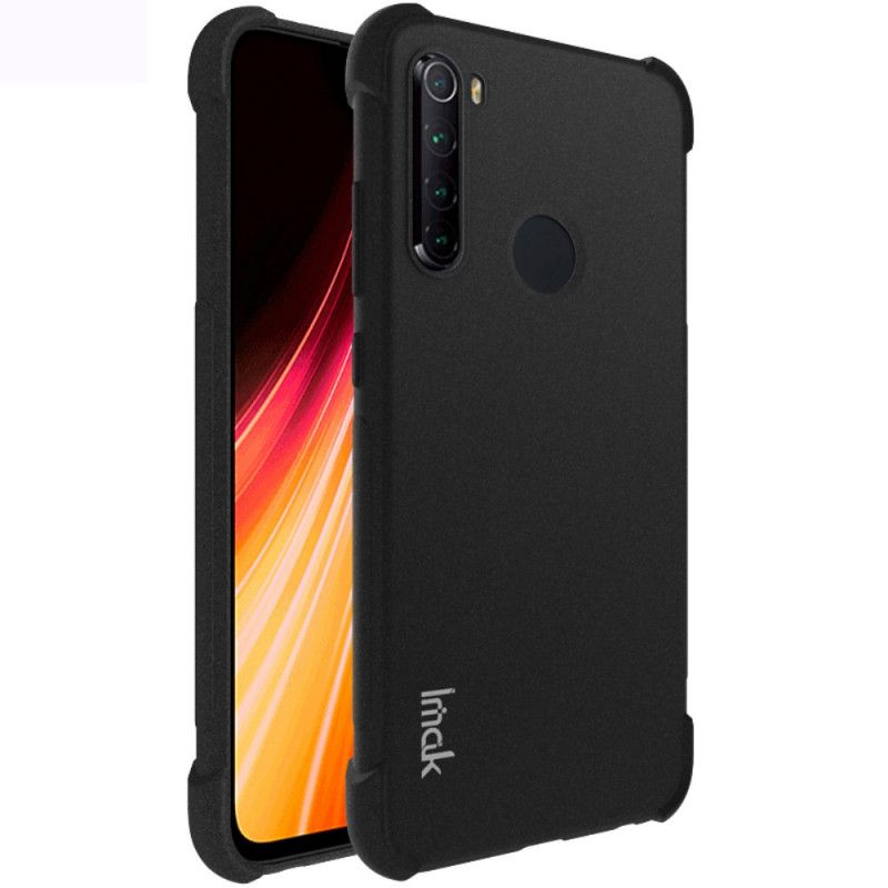 Cover for Xiaomi Redmi Note 8 Sort Imak Hud Føler Klasse