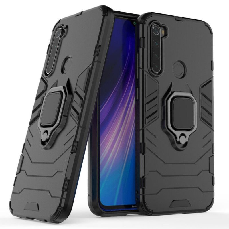 Cover for Xiaomi Redmi Note 8 Sort Resistent Ring