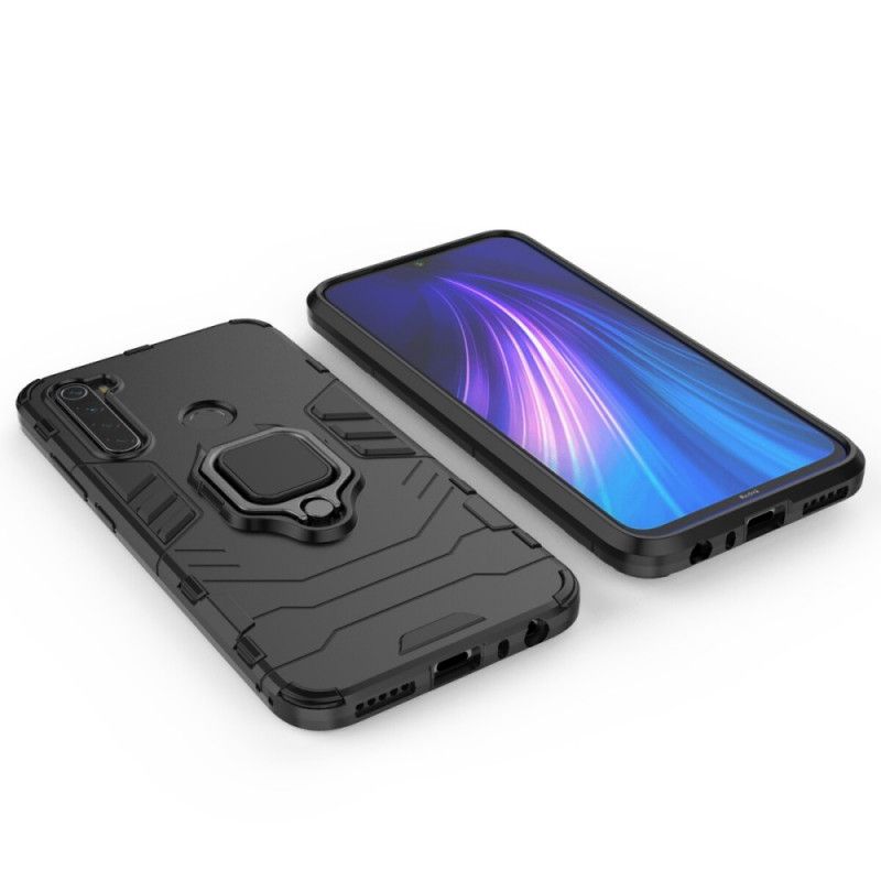 Cover for Xiaomi Redmi Note 8 Sort Resistent Ring