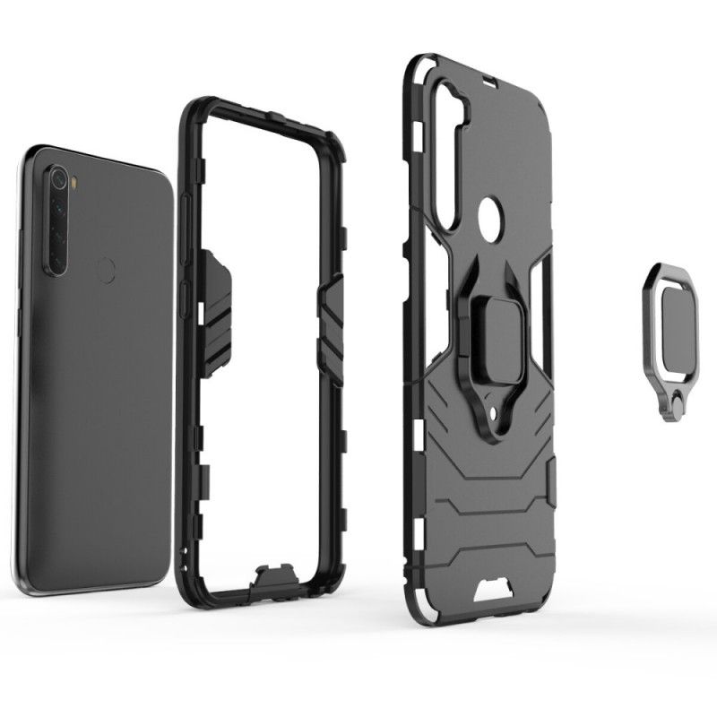 Cover for Xiaomi Redmi Note 8 Sort Resistent Ring