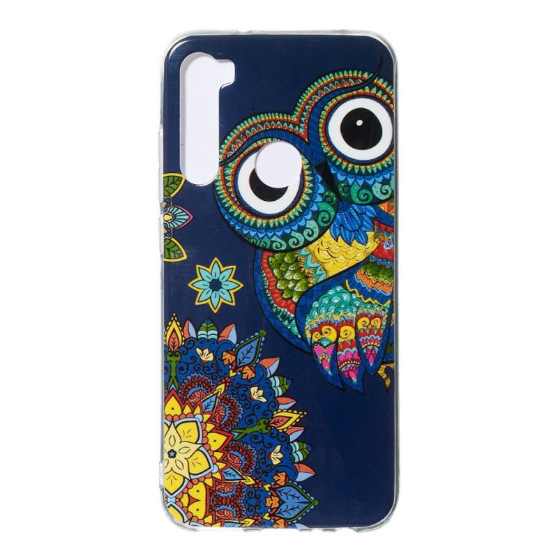 Cover Xiaomi Redmi Note 8 Fluorescerende Mandala Ugle