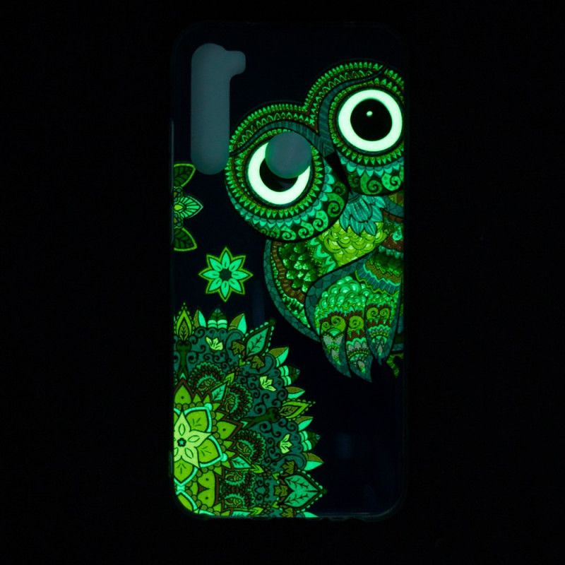 Cover Xiaomi Redmi Note 8 Fluorescerende Mandala Ugle