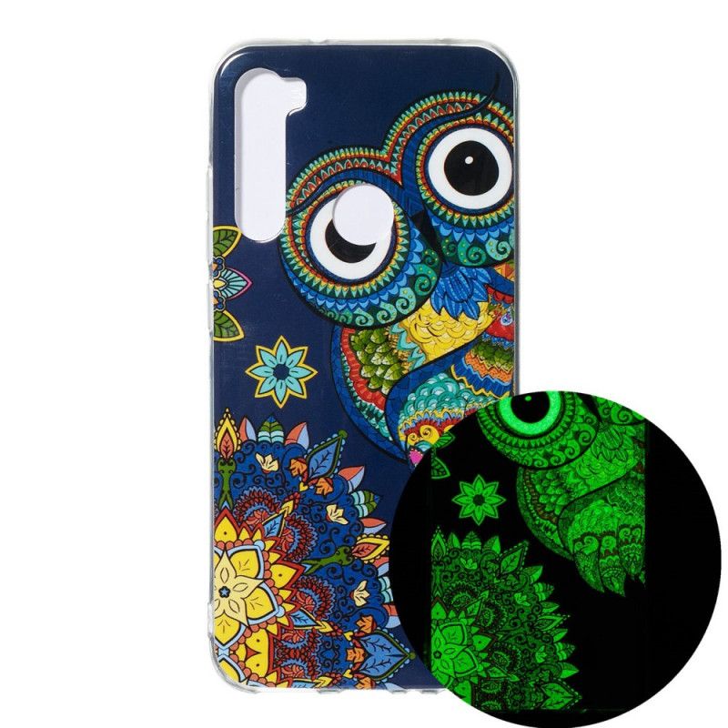 Cover Xiaomi Redmi Note 8 Fluorescerende Mandala Ugle