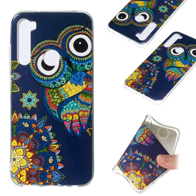 Cover Xiaomi Redmi Note 8 Fluorescerende Mandala Ugle