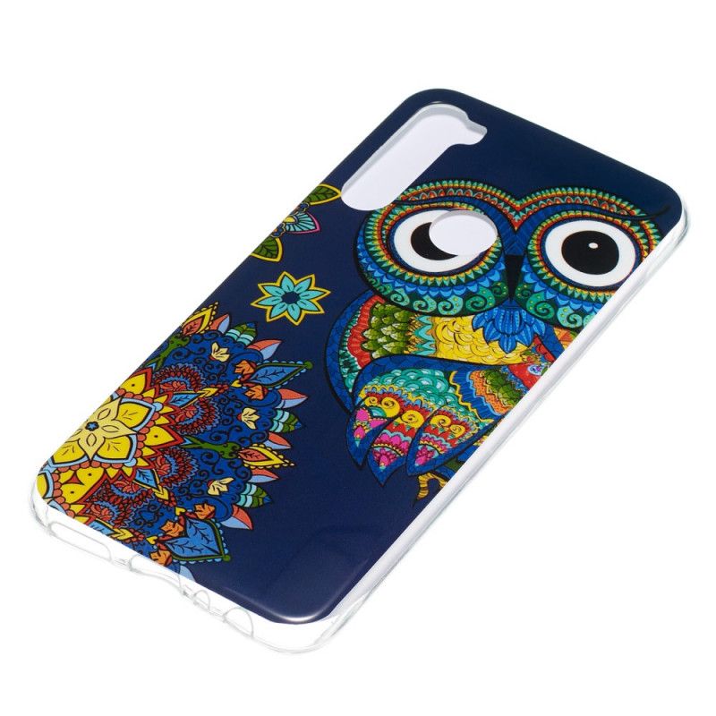 Cover Xiaomi Redmi Note 8 Fluorescerende Mandala Ugle