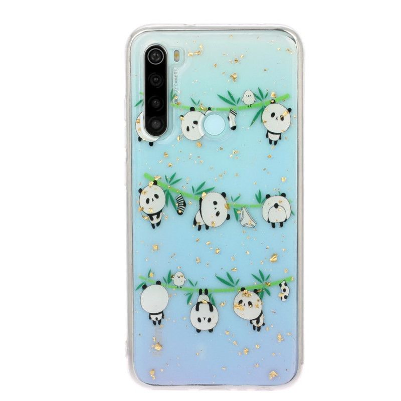 Cover Xiaomi Redmi Note 8 Pandaer På Tørresnoren Original