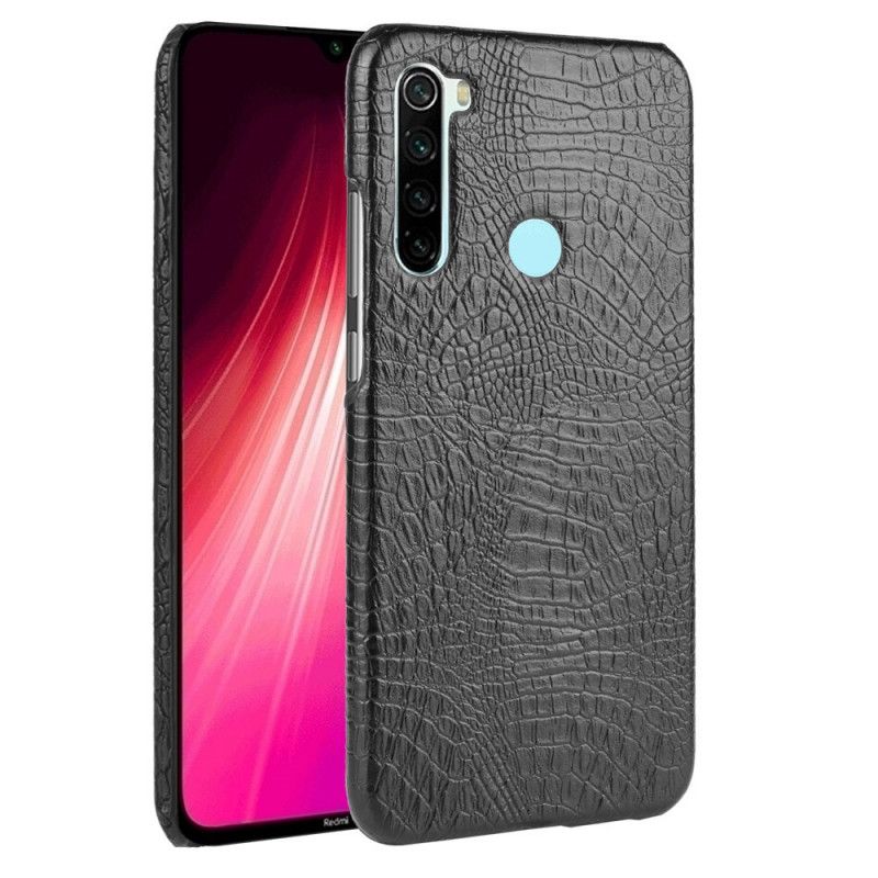 Cover Xiaomi Redmi Note 8 Sort Krokodillehudstil