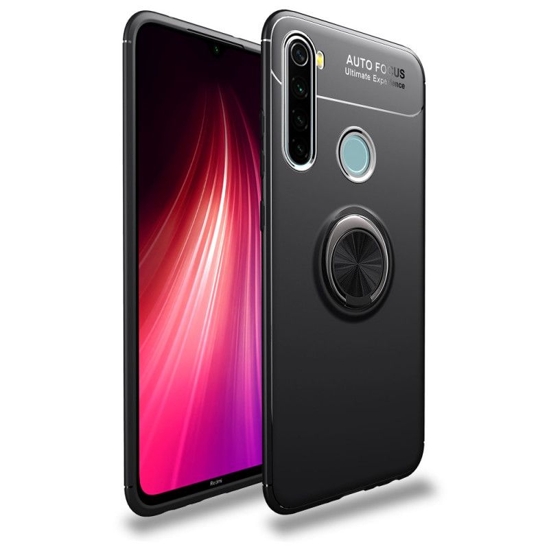 Cover Xiaomi Redmi Note 8 Sort Roterende Ring