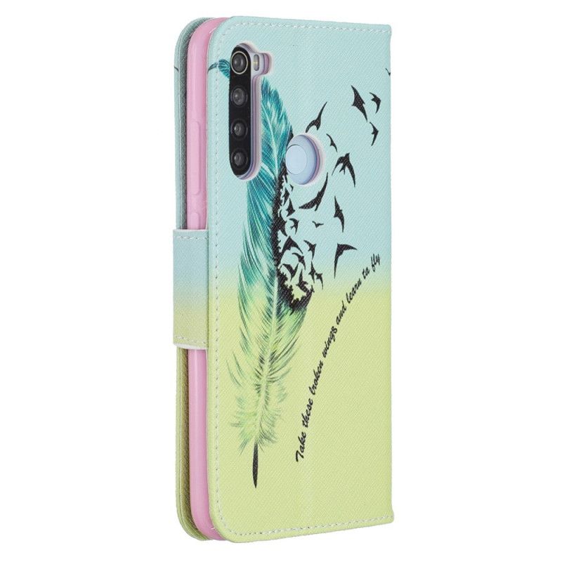 Flip Cover Læder for Xiaomi Redmi Note 8 Lær At Flyve