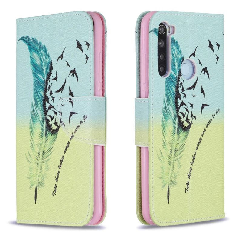 Flip Cover Læder for Xiaomi Redmi Note 8 Lær At Flyve