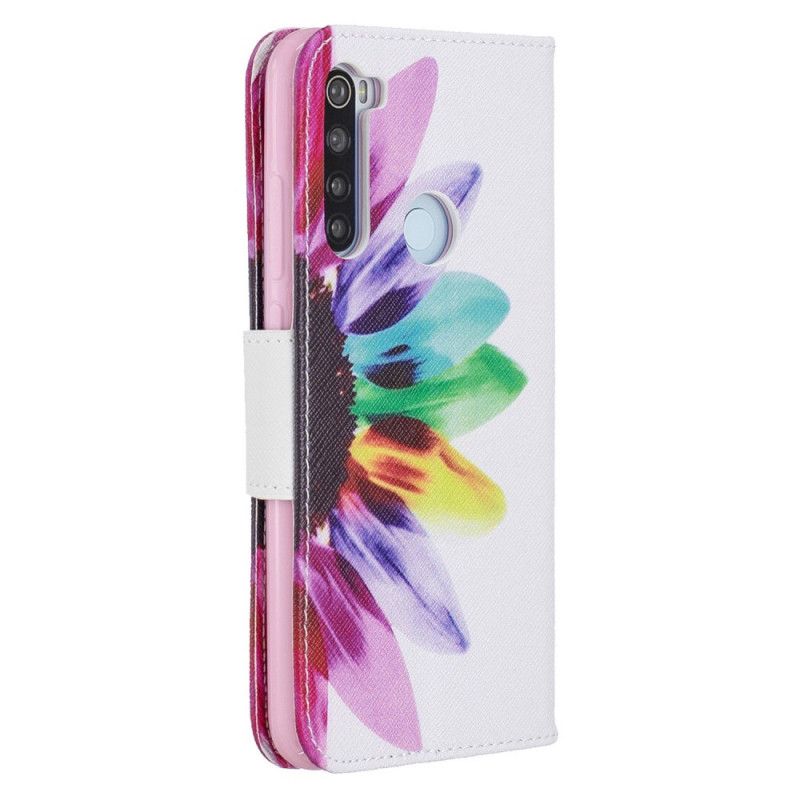 Flip Cover Læder Xiaomi Redmi Note 8 Akvarelblomst