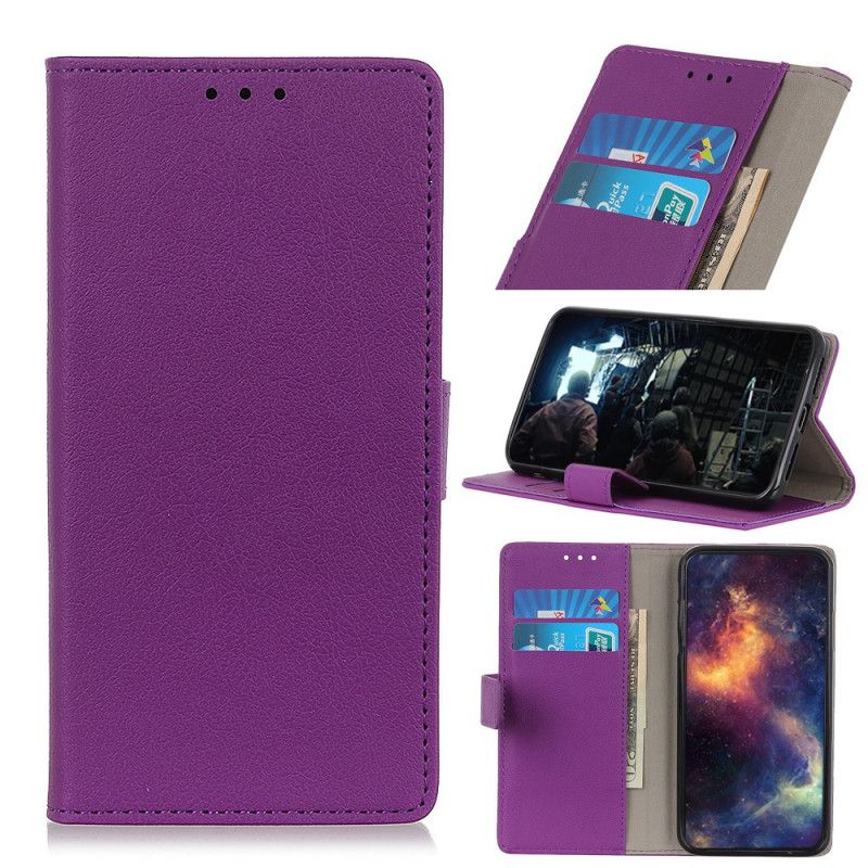 Flip Cover Læder Xiaomi Redmi Note 8 Sort Retro Kunstlæder Original