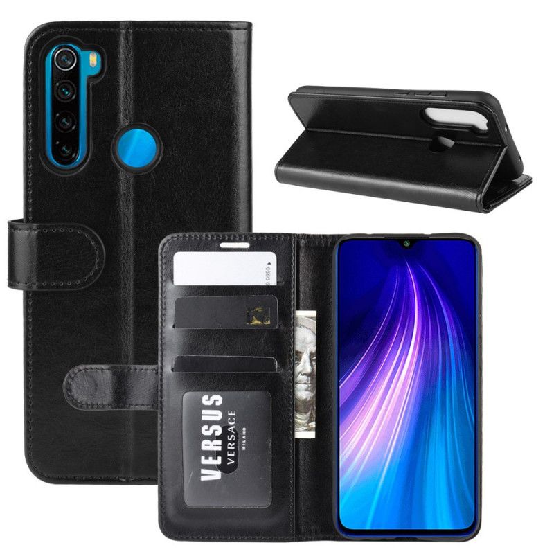 Flip Cover Læder Xiaomi Redmi Note 8 Sort Ultra Kunstlæder