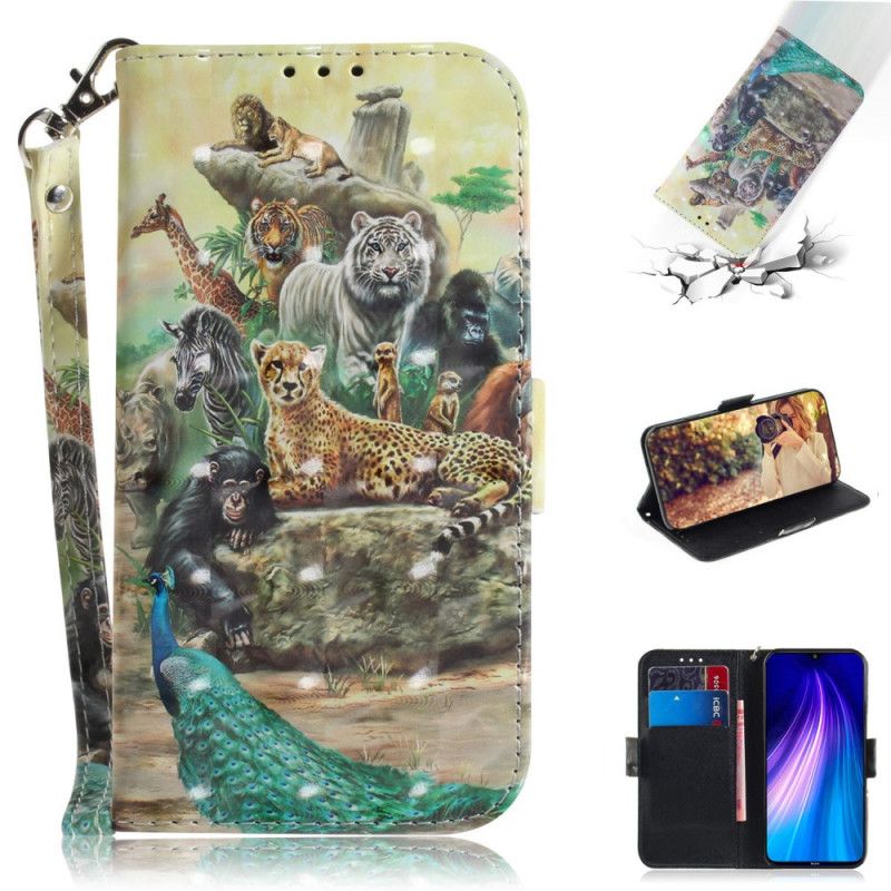 Flip Cover Xiaomi Redmi Note 8 G-Streng Safari Dyr