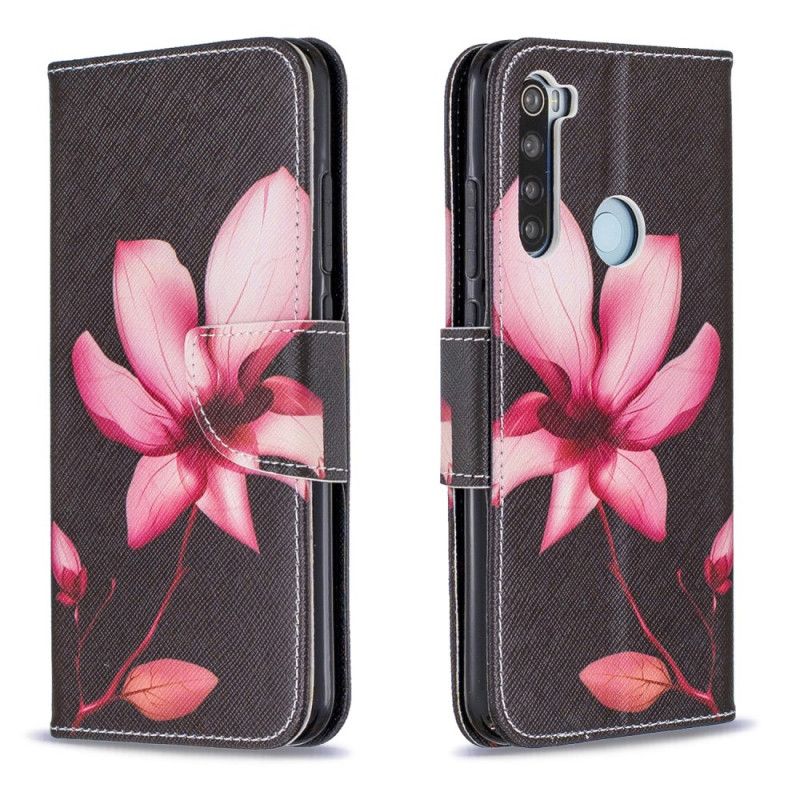 Flip Cover Xiaomi Redmi Note 8 Lyserød Blomst