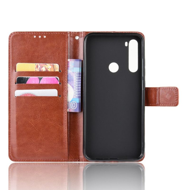 Flip Cover Xiaomi Redmi Note 8 Sort Prangende Kunstlæder