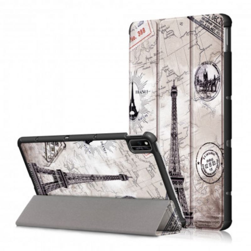 Forstærket Smart Case Huawei Matepad New Eiffel Tower Retro