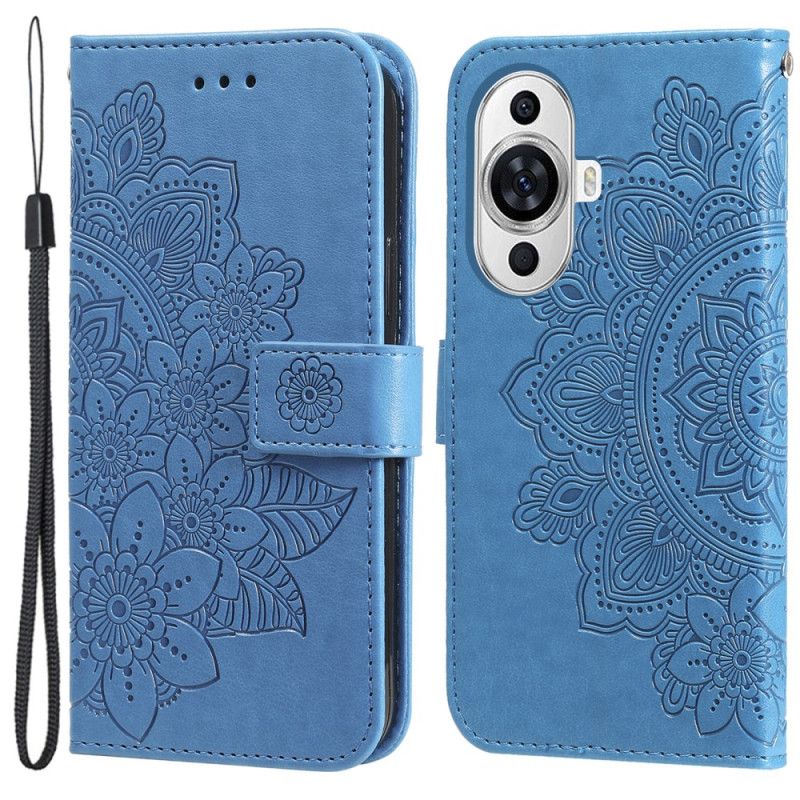 Flip Cover Huawei Nova 11 Pro Blomstertryksrem