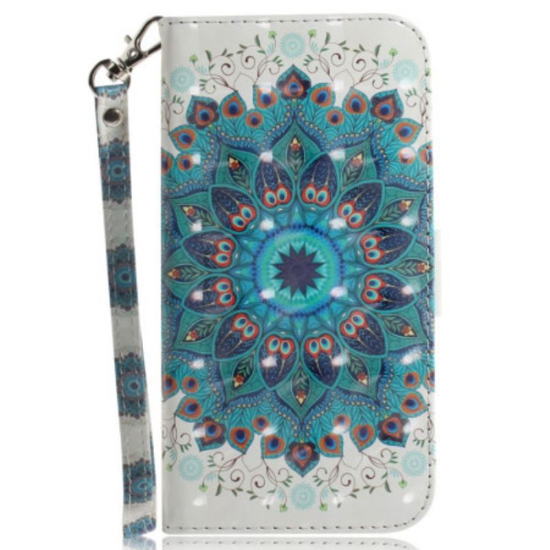 Flip Cover Samsung Galaxy M13 Mandala Med Snor