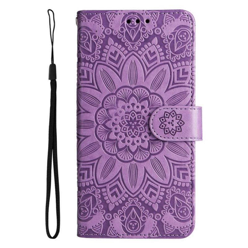 Flip Cover Samsung Galaxy M13 Med Snor Strappy Solsikke