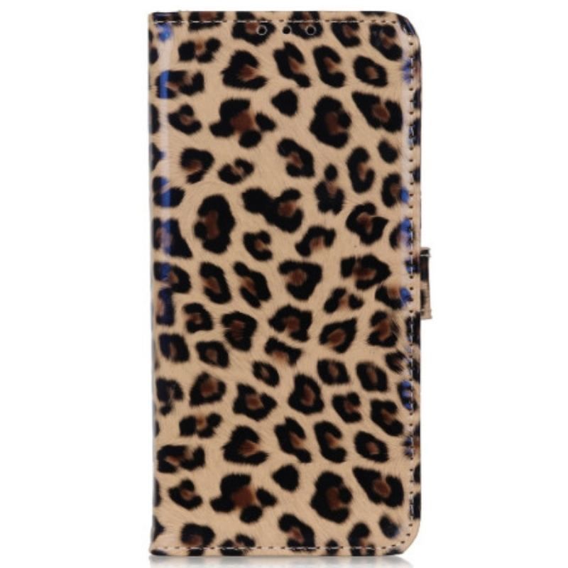 Læder Cover Samsung Galaxy M13 Leopard Hud Effekt