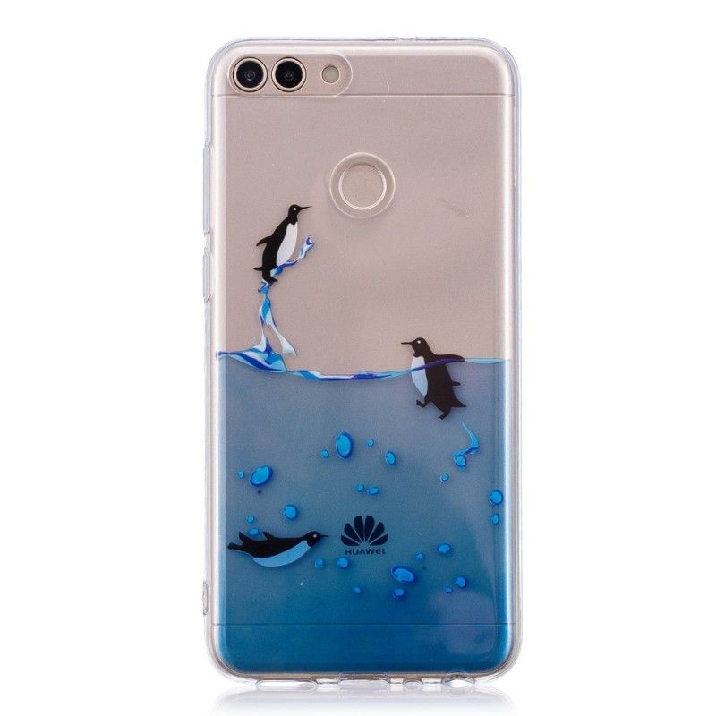 Cover for Huawei P Smart Gennemsigtigt Pingvinspil