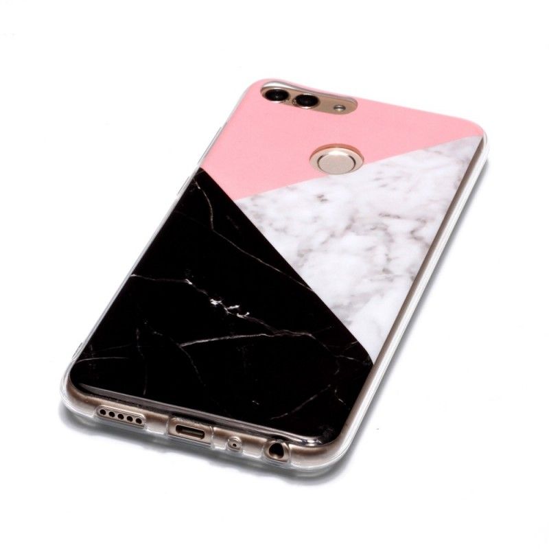 Cover for Huawei P Smart Geometrisk Marmoreffekt